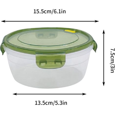Boîte De Rangement Réfrigérateur - Boîte Ronde Étanche Pour Aliments - Matériau À 120 ℃ - Usage Cuisine Intérieur - 1 Pièce