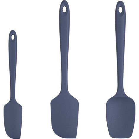 Silikon Teigschaber 3er-Set, hitzebeständig bis 315℃, Midnight Blue