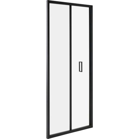 Bi-Fold Shower Door NELTUME 800 x 1900 mm Black (1/5)