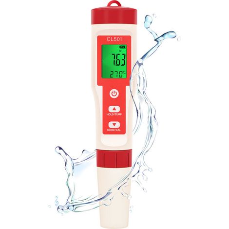 pH Mètre Numérique 5 en 1 Testeur pH Électronique pour Eau avec Écran LCD – Mesure pH, ORP, HA2, TEMP, Pour Piscine, Aquarium, Hydroponie et Spa (1/4)