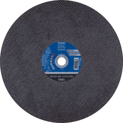 PFERD TOOLS Trennscheibe Trennschleifer EHT 400x4,8x25,4 mm SG STEEL für Stahl (100 m/s) 10 Stk