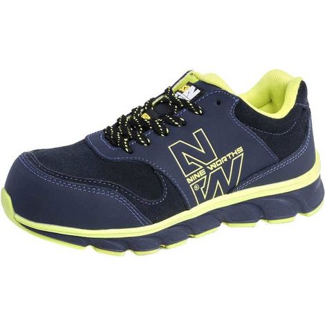 Chaussures de Sécurité Basses Femme Shelly - Taille 36 - Marine/Jaune Fluo - Résistant et Confortable - D-Work
