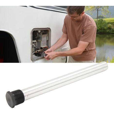 Anode pour chauffe-eau de camping-car, tige en magnésium à filetage NPT 3/4", capuchon plat noir poli, adaptée aux chauffe-eau de camping-car. (1/5)