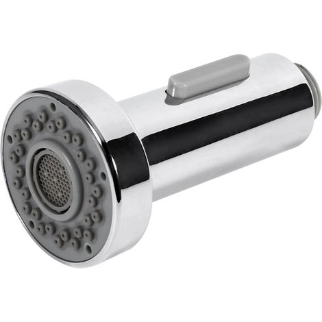Pommeau de douche de rechange chromé à double jet pour robinet de cuisine/maison, durable (1/5)