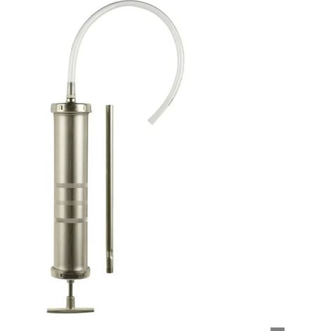 Jeringa pressol para aceite y combustible 500 ml niquelada