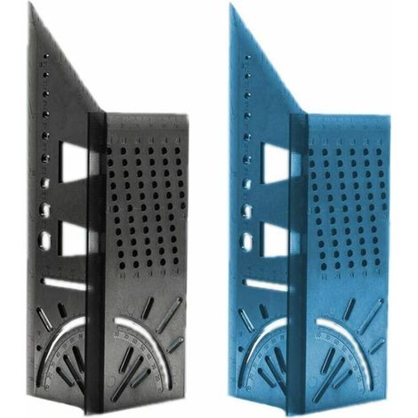 Menuisier en Alliage d'aluminium 3D Versailles 2PCS Angle d'onglet 3D Angle Travail du bois 45/90 90 Degré Règle Angle Adaptée aux Ingénieurs Charpentiers (1/5)