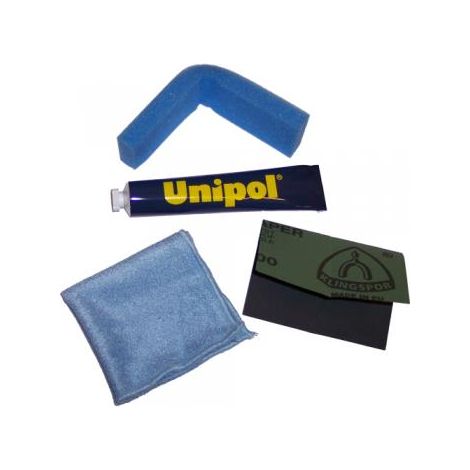 Kit de polissage acrylique OSBORN 5 pièces avec pâte Dur Plast et papier de verre inclus
