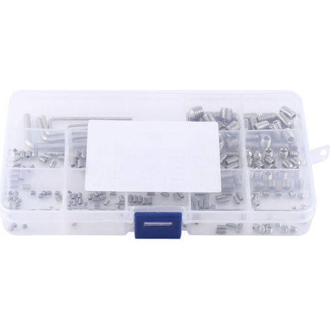 Kit d'assortiment de 240 vis à six pans creux M3/M4/M5/M6/M8 avec clés hexagonales
