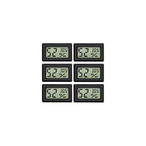 Termómetro higrómetro digital LCD mini para temperatura y humedad -50-70℃ 10%-99% HR. Termómetro portátil con indicador de temperatura e higrómetro para oficinas, cocinas, humidores, incubadoras y rep