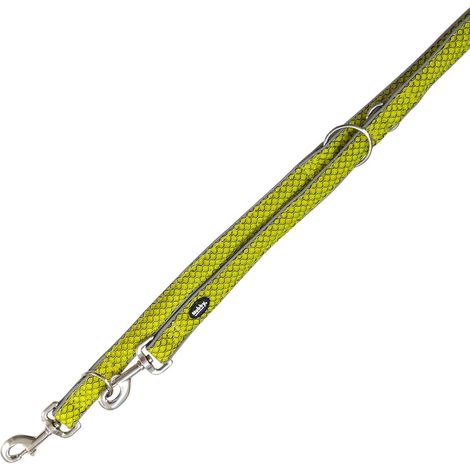 Laisse en Maille Filet Jaune XS-S 20 mm, 200 cm (1/2)