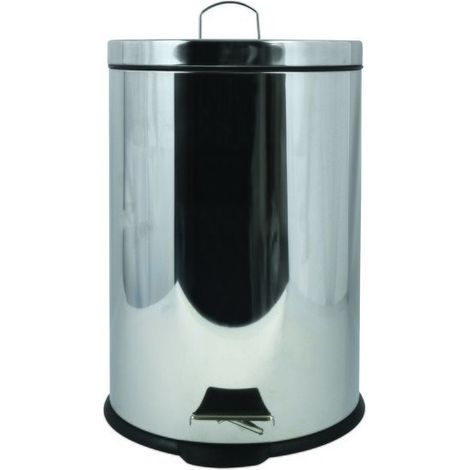 Papelera con pedal acero inoxidable 20L Espejo MSV