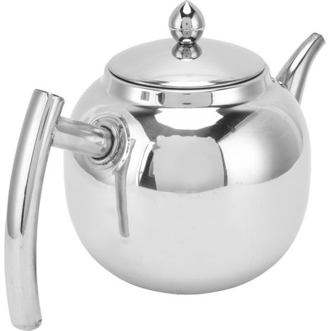 1050 ml Edelstahl-Teekanne mit Filter, Kaltwasserboiler, induktionsgeeignet, großes Fassungsvermögen, integrierter Teefilter (1/5)