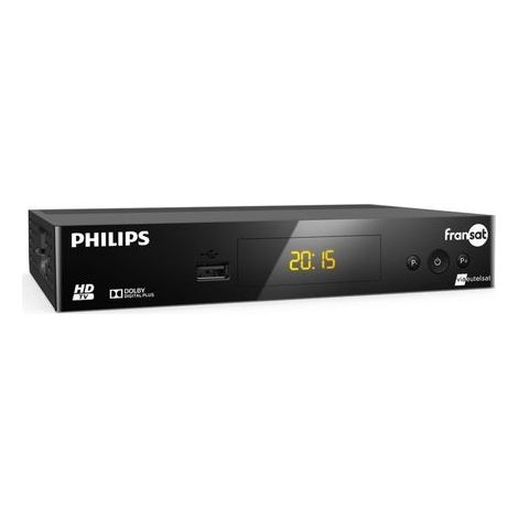 Récepteur TV Satellite HD - PHILIPS - FRANSAT Eutelsat 5W - Connecté - WIFI - Noir