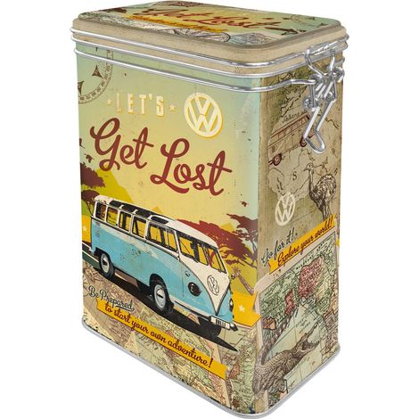 Nostalgic-Art Contenitori da caffè retrò Bulli T1 – Let's Get Lost – Idea Regalo per i Bus VW, con Coperchio Salva Aroma, Design Vintage, 1,3 l (1/5)