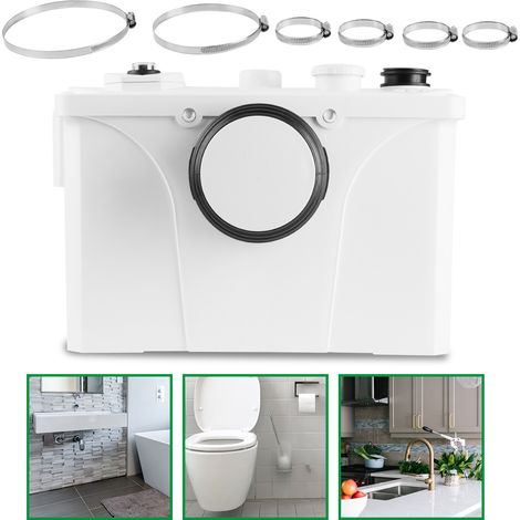 Jiubiaz Hebeanlage 700W Sanitär Schmutzwasserpumpen Haushalts Hebeanlage Abwasserentsorgung Fäkalienpumpe Für WC, Dusch