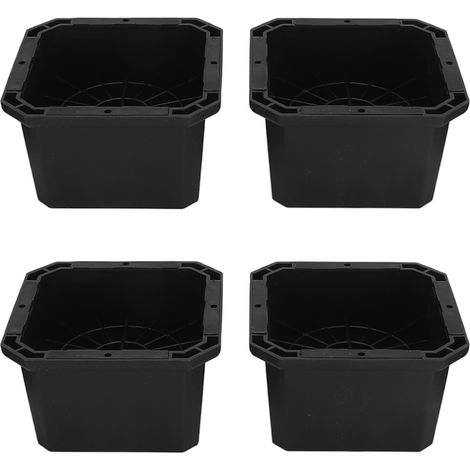Lot de 4 rehausseurs de lit en caoutchouc robuste pour pieds de chaise, rehausseurs de meubles pour bureau, armoire, canapé, table (type B) (1/5)