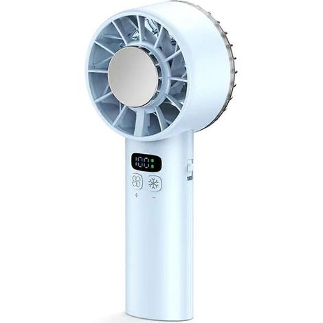 Compresse de glace, ventilateur portable à grande vitesse, rechargeable par USB (piles AA illustrées) (1/5)