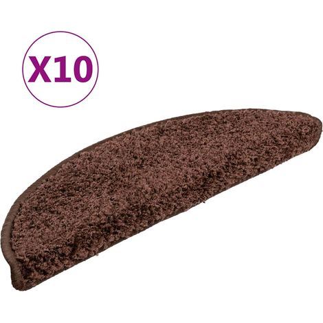 Maison Exclusive - Stufenmatten 10 Stk. 56x17x3 cm Braun Halbrund (1/5)