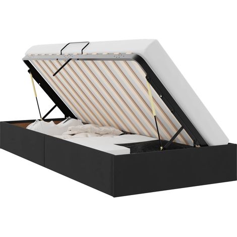 Maison Exclusive - Letto ottomano con archiviazione Nero 90 x 200 cm Velluto