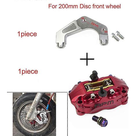 Étrier de frein de moto Rpm, disque de 82 mm, compatible avec scooters Yamaha Aerox, Jog, BWS, Nmax, Xmax, RSZ, Wisp Force, Dirt Pit Bike, Grom Dio - Rouge A (1/5)