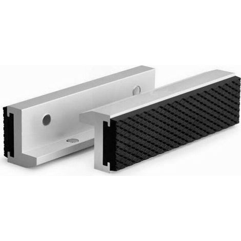 Mors de protection pour étau. Mors doux pour étau 125 mm. Alliage d'aluminium + Caoutchouc. Magnétique (1/5)