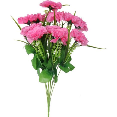 Bouquet rose de 12 œillets, hauteur 45 cm (1/4)