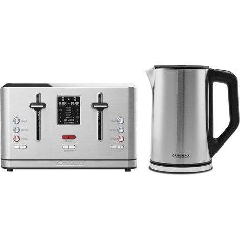 Kettle & Toaster Set, 4 Slice, Design Collection by Gastroback, GBDES4