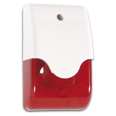 Sirène d'alarme rouge 110dB – Boîtier antichoc polycarbonate – Alimentation 6-15Vdc – Éclairage LED stroboscopique – Toolland (1/4)