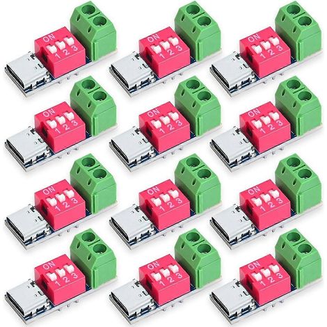 Ecleanfy - 12 modules de déclenchement USB-C PD, leurres PD/QC, charge rapide USB Type-C vers 12 V, chargeur haute vitesse, alimentation (1/5)