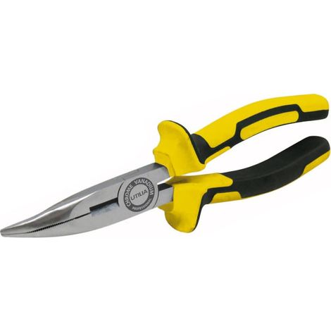 Utilia PINZA A BECCHI 1/2 TONDI PIEGATI PROFESSIONALE mm. 160 Utilia 6 PZ (1/3)