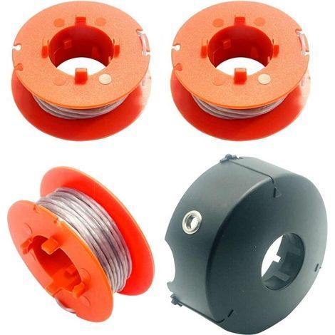 3 Ersatzfadenspulen für Bosch ART 23/26/30 Combitrim 23/26 Easytrim Trimmer, für Bosch F016800175 Einzelfadenspule, mit 1 für Bosch F016L71088 Spulenabdeckung (1/5)