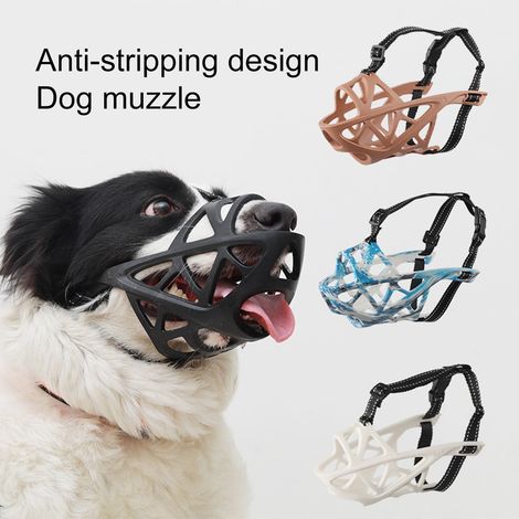 Museau Pour Chien - Maille Respirante - Réglable En Tour De Cou - Matériau TPR Résistant - Pour Chiens Et Chiots - 4 Tailles Disponibles (1/5)