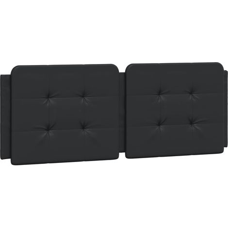 Maison Exclusive - Coussin de tête de lit Zadar noir 140 cm similicuir (1/5)