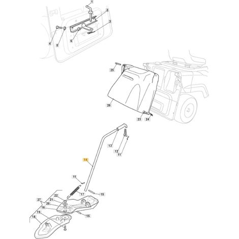 ORIGINAL STIGA tractor de césped trituradora deflector mango 327394003/2