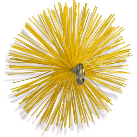 Kibros – Hérisson synthétique pour ramonage – Embout acier fileté M12 x 1,75mm – Ø 150 mm – Résistant aux températures élevées
