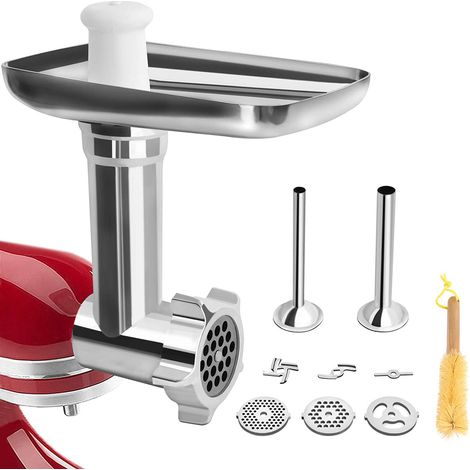 Accessoires pour hachoir à viande, hachoir à viande de cuisine avec 3 disques de broyage (1/5)