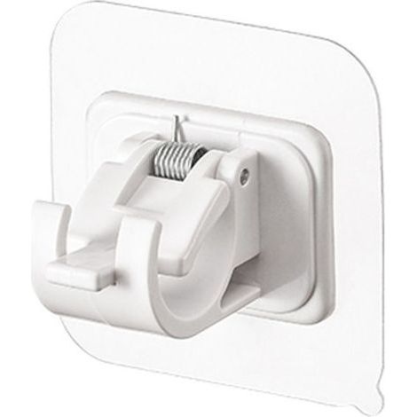 Adhesive hooks - White - Strong grip - Discreet - For curtain rods (1/2)