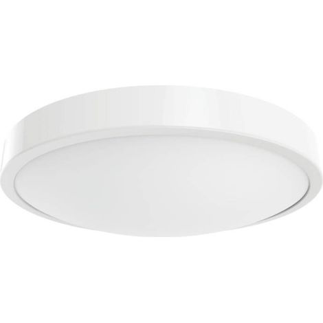 Applique/plafonnier C4 CCT IP44 IK02 Led et driver 25000h intégrés Mur 21W 3000-4000K 1900lm blanc ARIC 50430 (1/4)