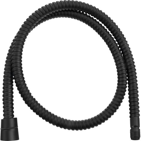 Tuyau pour douche extractible, F1/2"-M15x1, 150cm, noir mat (1/2)