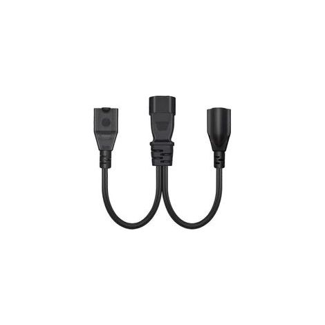 Câble de conversion d'alimentation IEC320 C14 mâle vers 2x US Standard 3 trous 5-15R en PVC (1/4)
