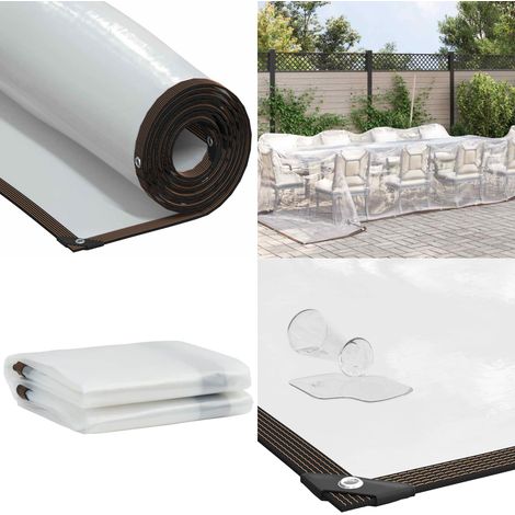 vidaXL Bâche transparente avec œillets 4x10 m polyéthylène (1/5)
