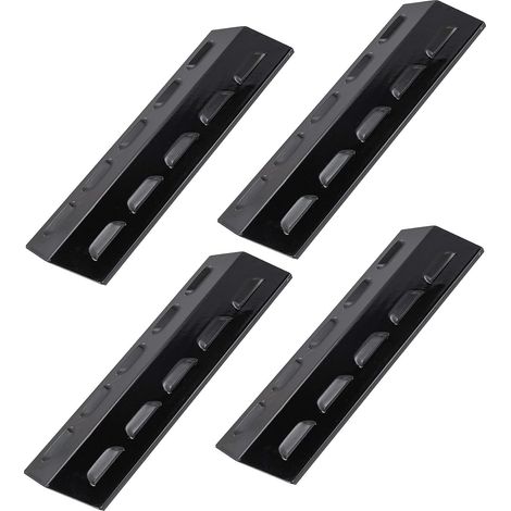 4 Diffuseur de chaleur, Acier céramiqué noir, Pour brûleur de barbecue à gaz, Compatible Campingaz Series 3 et 4
