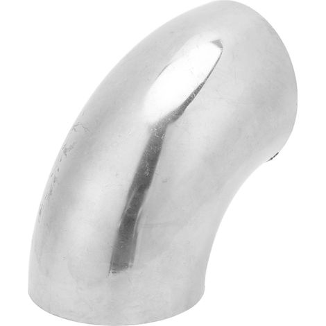 Coude d'échappement automobile à 90° en acier inoxydable 304, diamètre extérieur 63 mm, finition polie miroir, pour systèmes d'admission d'air (1/5)