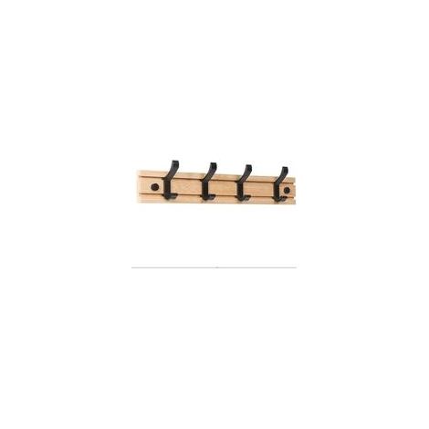Patère Murale de 4 crochets mobile, Patères Porte Manteaux Crochet Mural pour Serviettes Chapeau Suspendre Manteaux écharpes, Sacs à Main et Autres（40cm）-LIAIKI