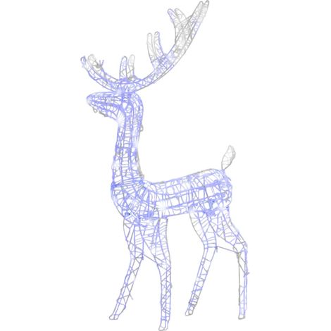 Renne de décoration de Noël,Décorations festives Acrylique 140 LED bleues 120 cm CFW21634 (1/5)