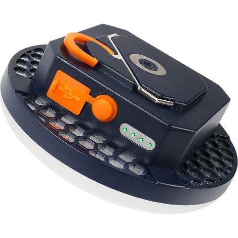 Lampe LED rechargeable, batterie externe 4 800 mAh, lampe de camping avec aimant et port 1/4 écrou pour camping, randonnée et urgences (1/2)