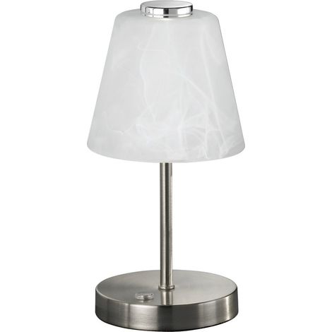 Lampe de table EMMY argent métal/verre LED 3000K 200lm (1/3)