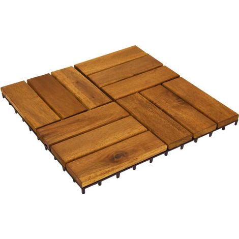 Baldosas de madera para terraza 30x30 cm 9 uds.