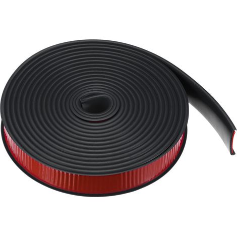 Bandeau De Bord en U 63/64" x 19.7ft (25mm x 6M) Auto-Adhésif TPE Flexible Ruban De Placage Protecteur De Bord Souple pour Meubles Armoire Table Protection Réparation, Noir (1/5)