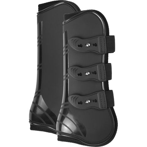 Bottes de jambe de cheval réglables, 2 pièces, Protection avant équine, Protection des tendons équestres, attelle de jarret en néoprène (1/5)